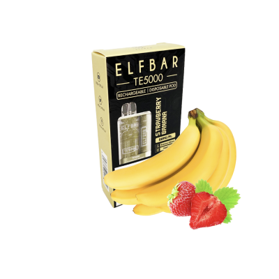 Elf Bar TE5000 Strawberry Banana (Клубника Банан) Одноразовый POD 18735 Elf Bar TE5000 Strawberry Banana (Клубника Банан) Одноразовый POD