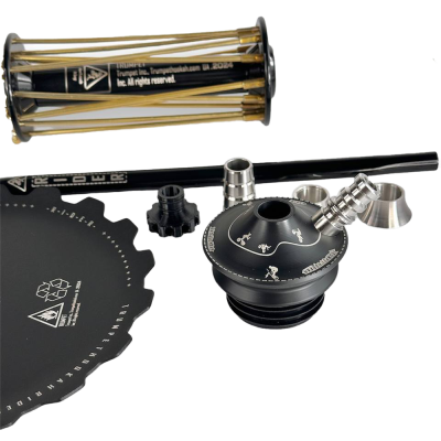 Кальян Trumpet Hookah Rider Black Red (чорно-червоний, базовий комплект)