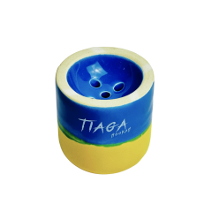 Глиняна чаша Tiaga Hookah Blue Yellow (Жовтий Синій)