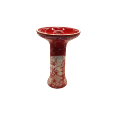 Чаша 2x2Hookah Medium Red and white mramor (Білий, Червоний)