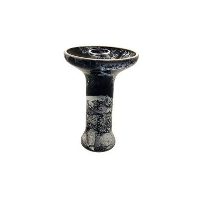 Чаша 2x2Hookah Medium black white mramor (Білий, Чорний)