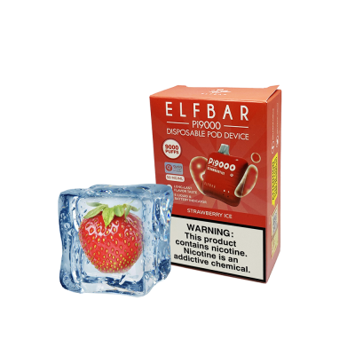 Elf Bar Pi9000 Strawberry ice (Полуниця Лід) Одноразовий POD