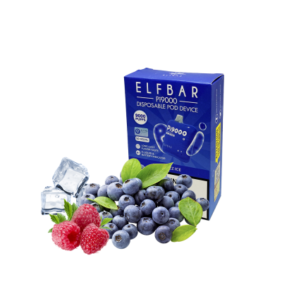 Elf Bar Pi9000 Blue razz ice (Блю Разз Айс) Одноразовий POD