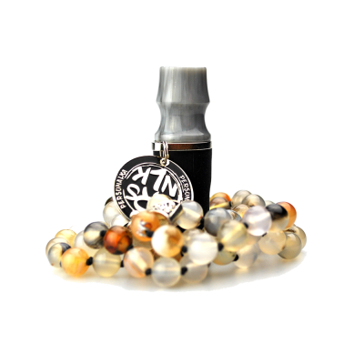 Персональный мундштук Personalka Stone с бусами из натурального камня (Серый, Коричневый) ST078 Персональный мундштук Personalka Stone с бусами из натурального камня (Серый, Коричневый)