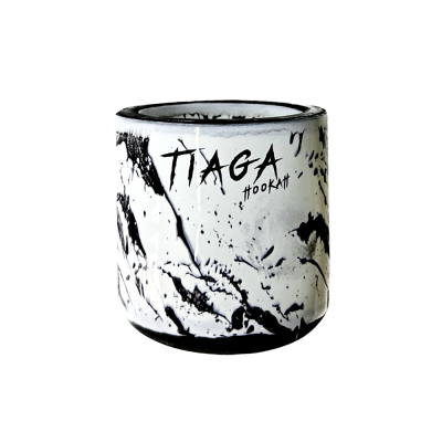Глиняна чаша Tiaga Hookah White hurricane (Білий, Чорний)