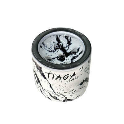 Глиняна чаша Tiaga Hookah White hurricane (Білий, Чорний)