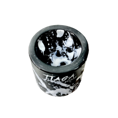 Глиняна чаша Tiaga Hookah Black hurricane (Чорний, Білий)