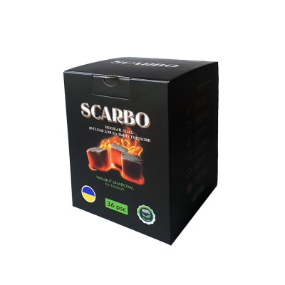 Горіхове вугілля для кальяну Scarbo (0,5 кг, 36 шт, р25)