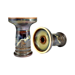 Глиняна чаша Lavart Aurora Niagara (синій з жовто-жовтим)