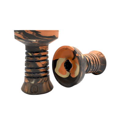 Глиняна чаша Lavart Caldera Bryce (помаранчевий з білим)