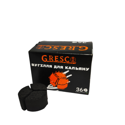 Ореховый уголь для кальяна Gresco Kaloud (0,5 кг, 36 шт, сегмент)