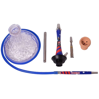 Кальян Yahya Union Captain America (синий, полный комплект)