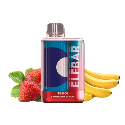 Elf Bar TE6000 color Strawberry Banana (Полуниця Банан) Одноразовий POD