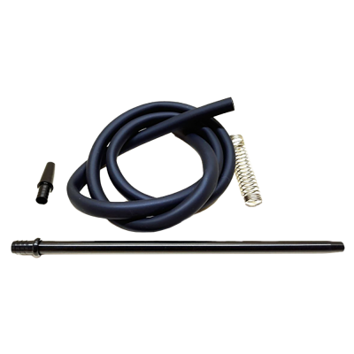 Мундштук для кальяну Garden Soft Touch Black із силіконовим шлангом (Чорний, v1)