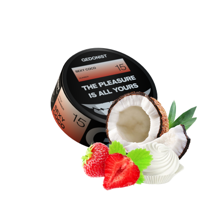 Тютюн Gedonist №15 Sexy Coco (Кокос Крем Полуниця, 100 г)