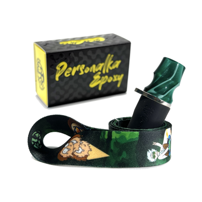 Персональний мундштук Personalka Epoxy Onyx (Зелений з розводами)