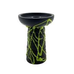 Глиняна чаша Gusto Bowls Classic Phunnel Black Glaze Green (зелене поливання)