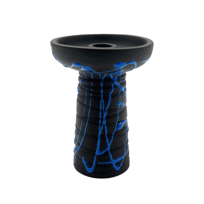 Глиняна чаша Gusto Bowls Classic Phunnel Black Glaze Blue (синє поливання)