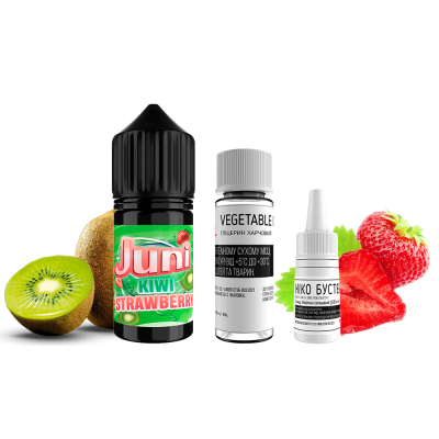 Набір для самозамішування Juni Kiwi Stawberry (Ківі Полуниця, 50 мг, 30 мл)