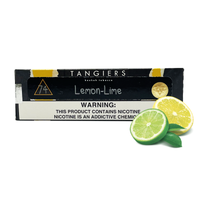 Тютюн Tangiers Noir №74 Lemon-lime (Лимон-Лайм, 250 г) Чорна упаковка