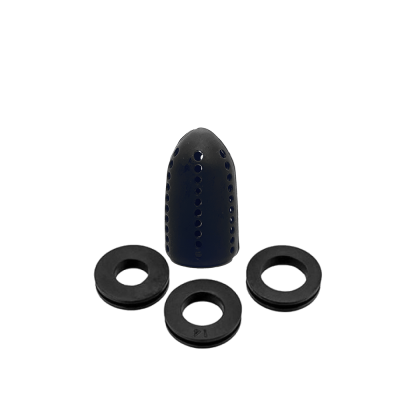 Дифузор для кальяну силіконовий Black (чорний, з кільцями)