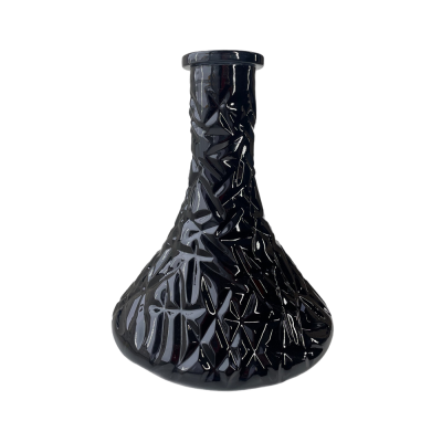 Колба для кальяну Candy Loop Crystal Black (Чорний, сріблясті розводи) 