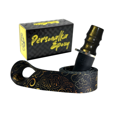 Персональный мундштук Personalka Epoxy Sakura (Чёрный с золотом)
