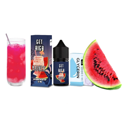 Набір для самозамішування Get High Watermelon Madness (Вотермелон Меднес, 50 ​​мг, 30 мл)