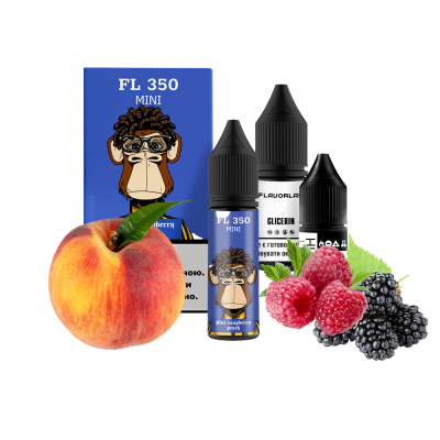 Набір для самозамішування Flavorlab FL350 mini Blue Raspberry Peach (Блакитна малина персик, 50 мг, 15 мл)