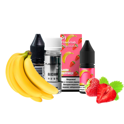 Набор для самозамеса Flavorlab Р1 Банан клубника (50 мг, 10 мл)