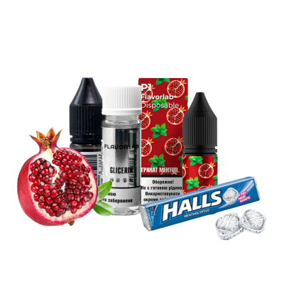 Набор для самозамеса Flavorlab Р1 Гранат Ментол (50 мг, 10 мл)
