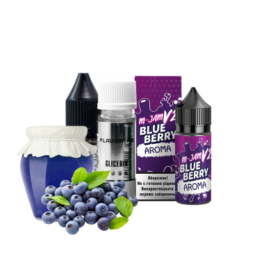 Набор для самозамеса Flavorlab M-Jam V2 Blueberry (Черника, 50 мг, 30 мл)