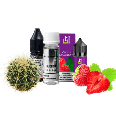 Набор для самозамеса Flavorlab Aroma MAX Cactus strawberry (Кактус клубника, 50 мг, 30 мл)
