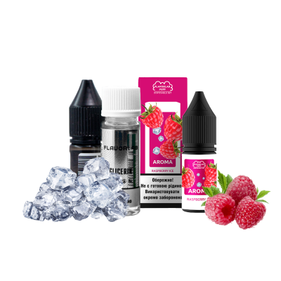 Набір для самозамішування Flavorlab Puff Raspberry Ice (Малина Льод, 50 мг, 10 мл)