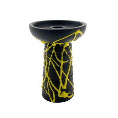 Глиняна чаша Gusto Bowls Classic Phunnel Black Glaze Yellow