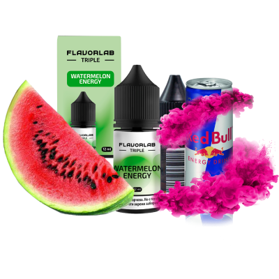 Набір для самозамішування Flavorlab Triple Strong Watermelon energy (Кавун Енергетик, 65 мг, 30 мл)