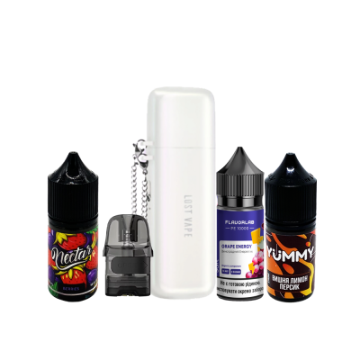 Комплект Lost Vape Ursa Cap и стартовый набор жидкостей