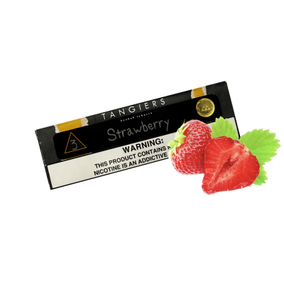 Тютюн Tangiers Noir №3 Strawberry (Полуниця, 100 г) Чорна упаковка