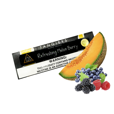 Тютюн Tangiers Noir №120 Refreshing Melon Berry (Рефрешінг Мелон Беррі, 100 г) Чорна упаковка