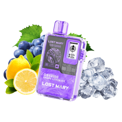 Lost Mary OS12000 Grape Lemon Ice (Виноград Лимон Лёд) Одноразовый POD