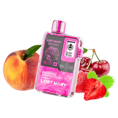 Lost Mary OS12000 Strawberry Peach Cherry (Клубника Персик Вишня) Одноразовый POD