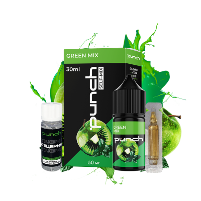 Набір для самозамішування Punch Green Mix (Ківі М'ята Яблуко, 50 мг, 30 мл)