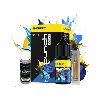Набір для самозамішування Punch Sherbet (Лимон Чорниця Холод, 65 мг, 30 мл)