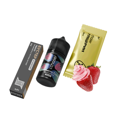 Набір для самозамішування Chaser Lux Strawberry Cream (Полуниця Вершки, 65 мг, 30 мл)