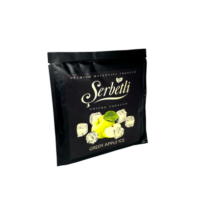 Тютюн Serbetli Green Apple Ice (Зелене Яблуко Лід, 100 г)