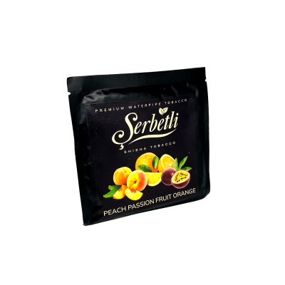 Тютюн Serbetli Peach Passion fruit Orange (Персик Маракуя Апельсин, 100 г)