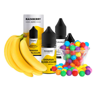 Набор для самозамеса Flavorlab Rainberry Juice Banana Bubblegum (Банановая Жвачка, 65 мг, 30 мл)