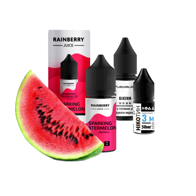 Набор для самозамеса Flavorlab Rainberry Juice Sparking Watermelon (Арбузная содовая, 65 мг, 30 мл)