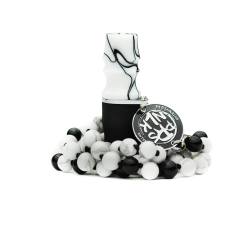 Персональний мундштук Personalka Stone з намистами з натурального каменю (Чорний, Білий)