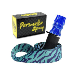 Персональний мундштук Personalka Epoxy Sakura (Синій із білим)